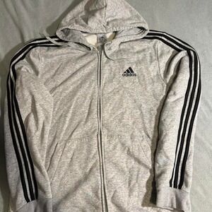 Grey‎ Adidas zip up hoodie